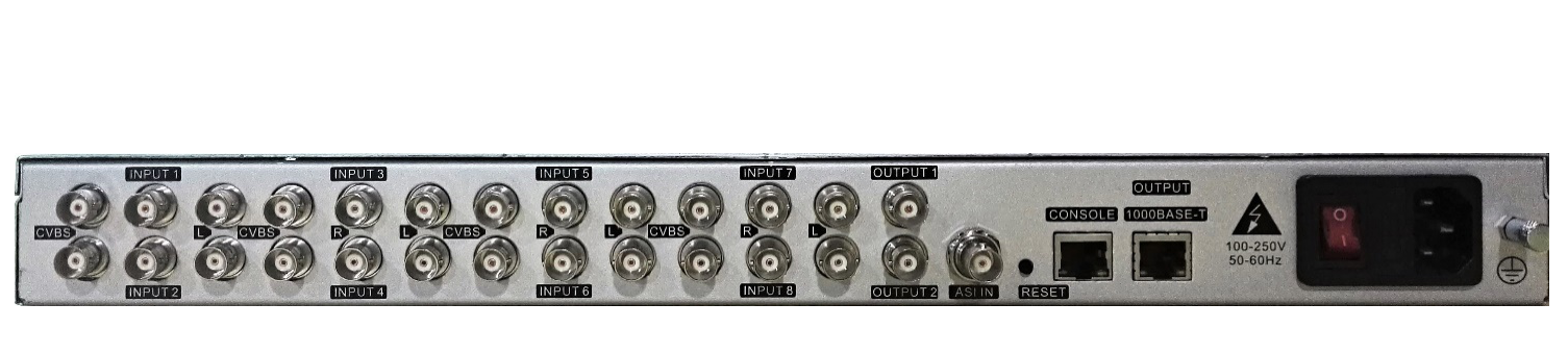 8 in 1 MPEG-2/H.264 Encoder with IP Output